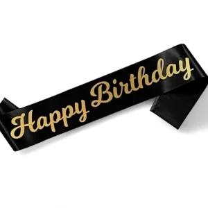 Sort og Gull Happy Birthday Ordensbånd