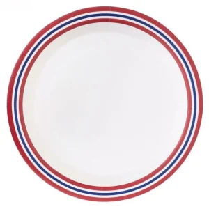 Papptallerkner Rødt, Hvitt og Blått, 8 stk