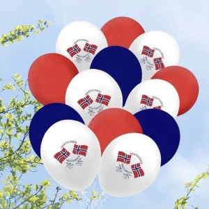 Gratulerer med Dagen Ballongbukett, 24 ballonger