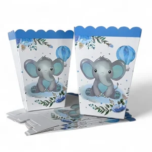 Blå Elefant Popkornbegre, 6 stk