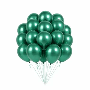 Grønne Metallic Ballonger, 20 stk