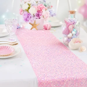 Glittrende Rosa Bordløper, 2.75 meter