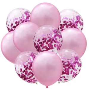 Liten Rosa Ballongbukett, 10 stk
