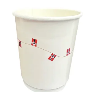 Pappkopper med Flagg, 8 stk