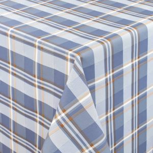 Voksduk checkers blå 140 cm bred metervare
