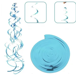 Mellomblå Swirls, 6 stk