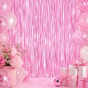 Rosa Glittergardin