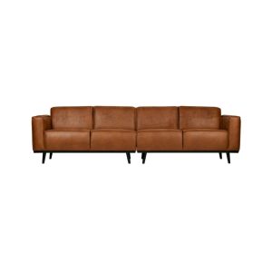Statement 4 seter sofa xl , cognac skinn