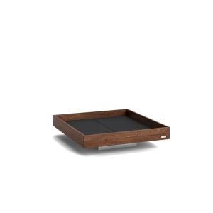 Rammeseng Hällsö Walnut, inkl. Luxury overmadrass og Store Harpö fra Carpe Diem Beds