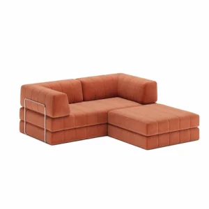 CozyPad Sovesofa med armlener og puff